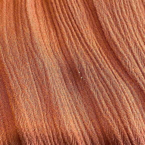 H&M Boho Peasant Blouse Orange Embroidered Tunic Top 10 M Ethnic Festival Flowy - Picture 11 of 11